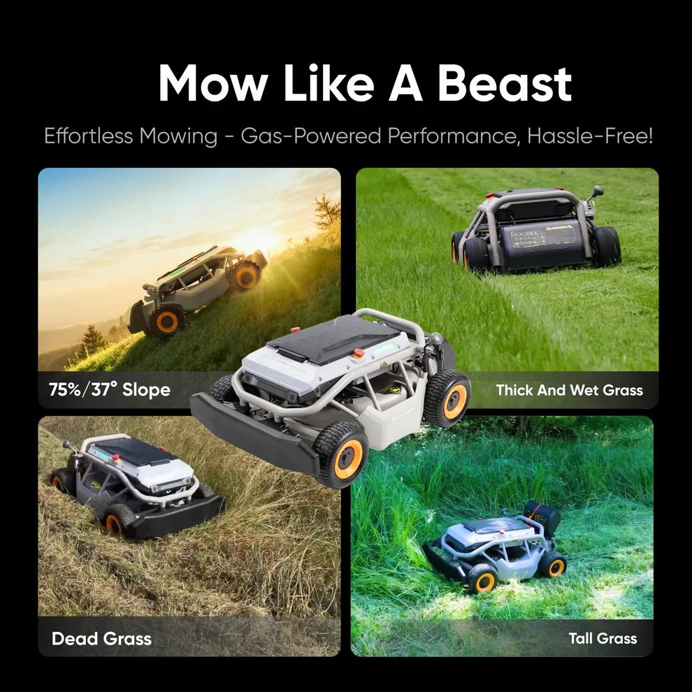 Mowrator S1 Remote Control Lawn Mower 4WD 75% Slope