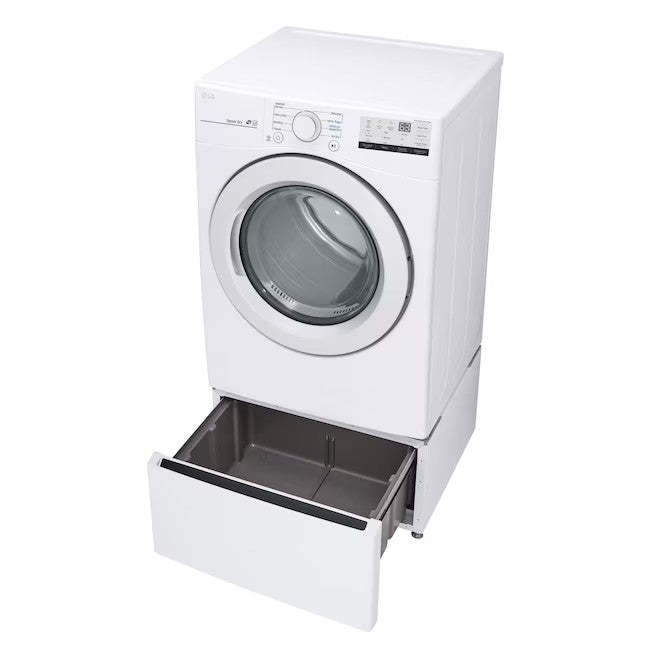 LG 7.4-cu ft Stackable Electric Dryer (White) ENERGY STAR