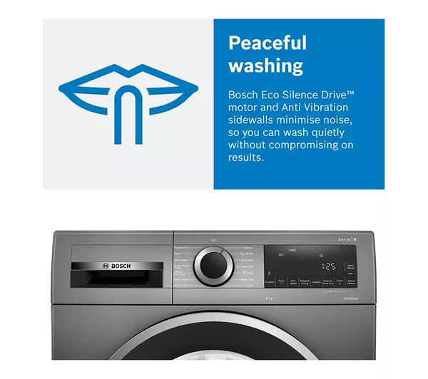 BOSCH Series 6 WGG244ZCGB AntiStain 9 kg 1400 Spin Washing Machine