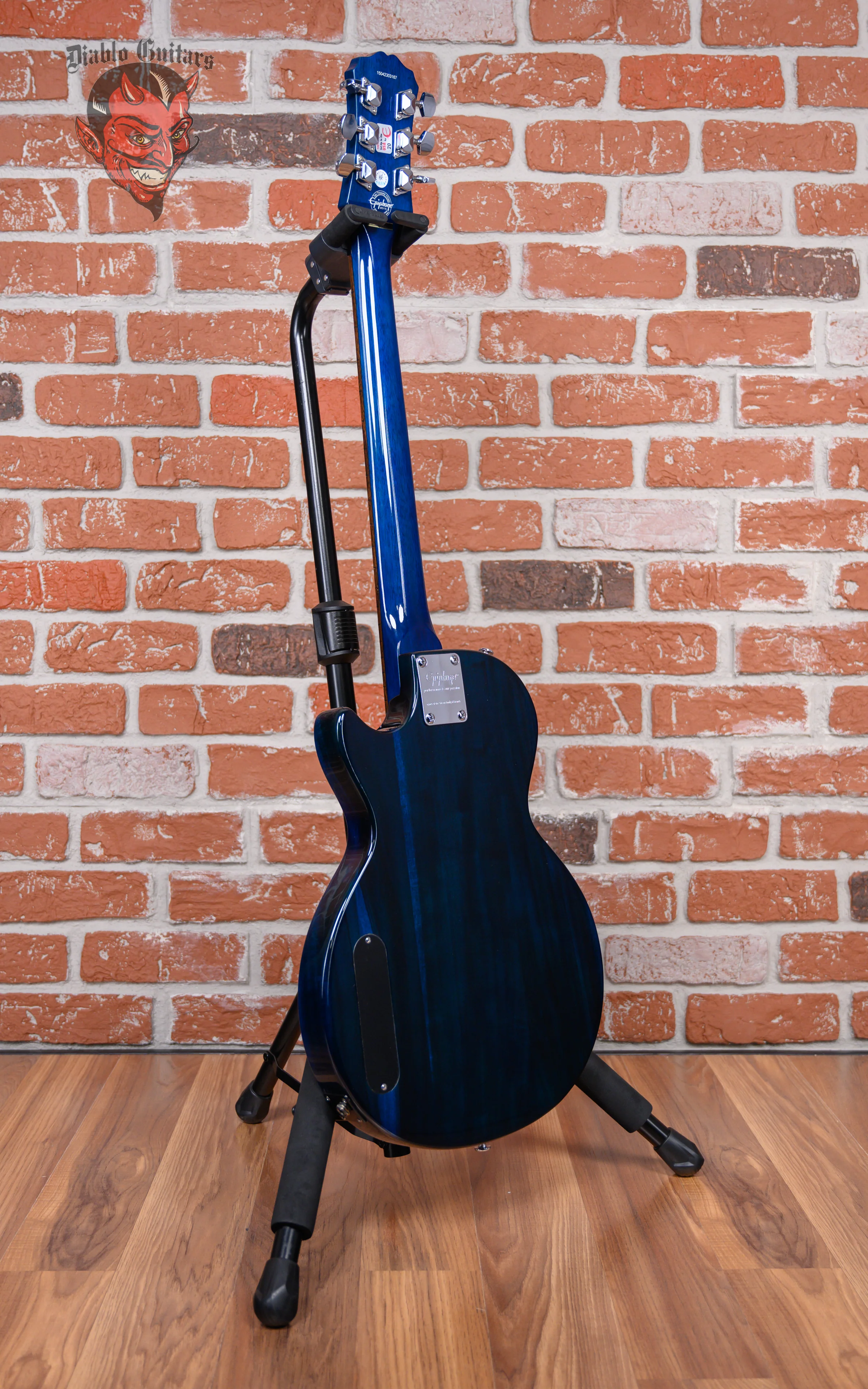 Epiphone Les Paul Jr. Transparent Blue Burst 2015 w/OHSC