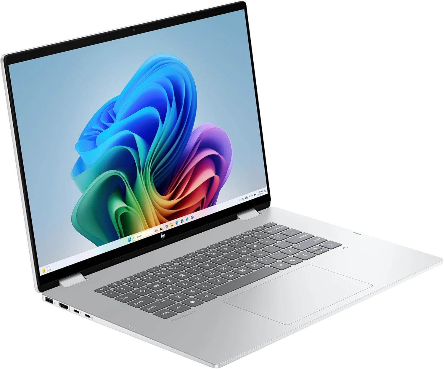 HP OmniBook 7 Flip 16 inch 2-in-1 Next Gen AI PC, 3K OLED 120Hz Touchscreen Display, Intel Core Ultra 7 258V, 32 GB RAM, 1TB SSD, Intel Arc 140V GPU, Pen, Windows 11 Home, Copilot+ PC, Glacier Silver