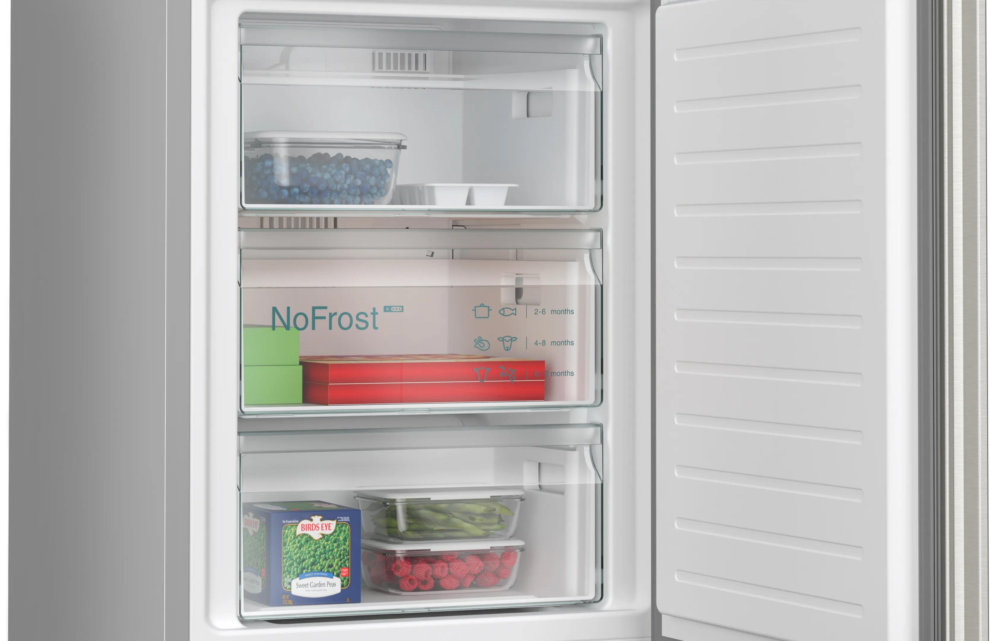 SIEMENS KG39NXIBF iQ300 Free-standing fridge-freezer with freezer at bottom 203 x 60 cm Brushed steel anti-fingerprint