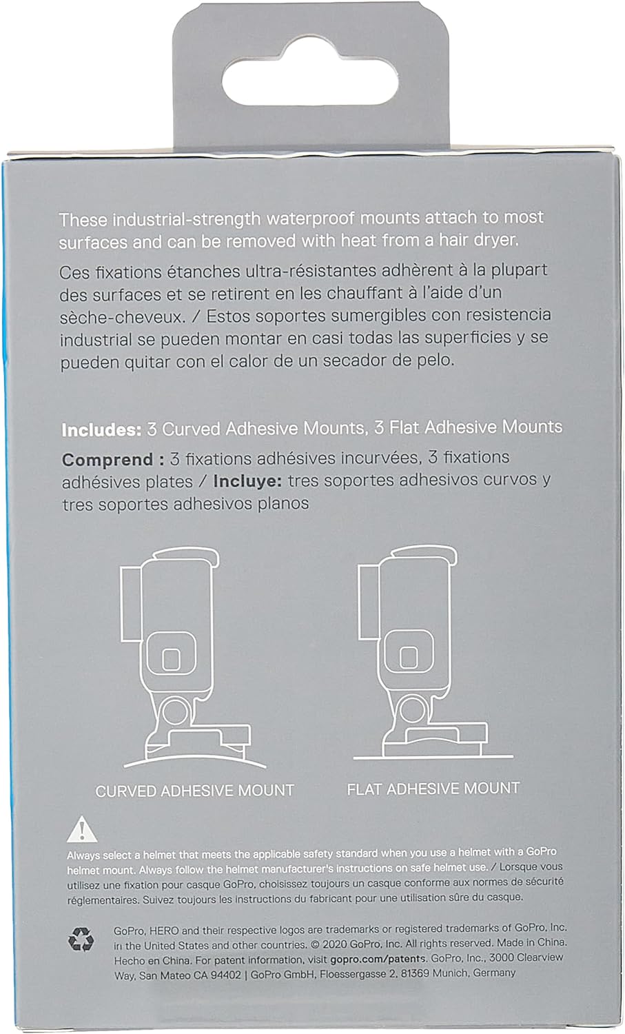 GoPro Flat + Curved Adhesive Mounts (All GoPro Cameras) - Official GoPro Mount