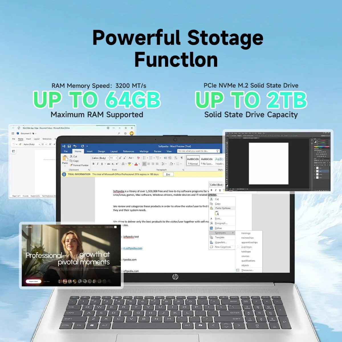 HP Premium 17 inch Touchscreen Laptop, AMD Ryzen 5 7430U, 17.3