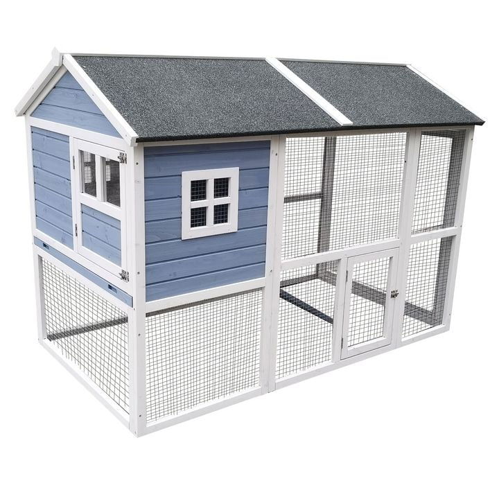 Dehner Lieblinge XXL Nagerheim Funny Flocke, hellblau, ca. B170/H120/T99 cm