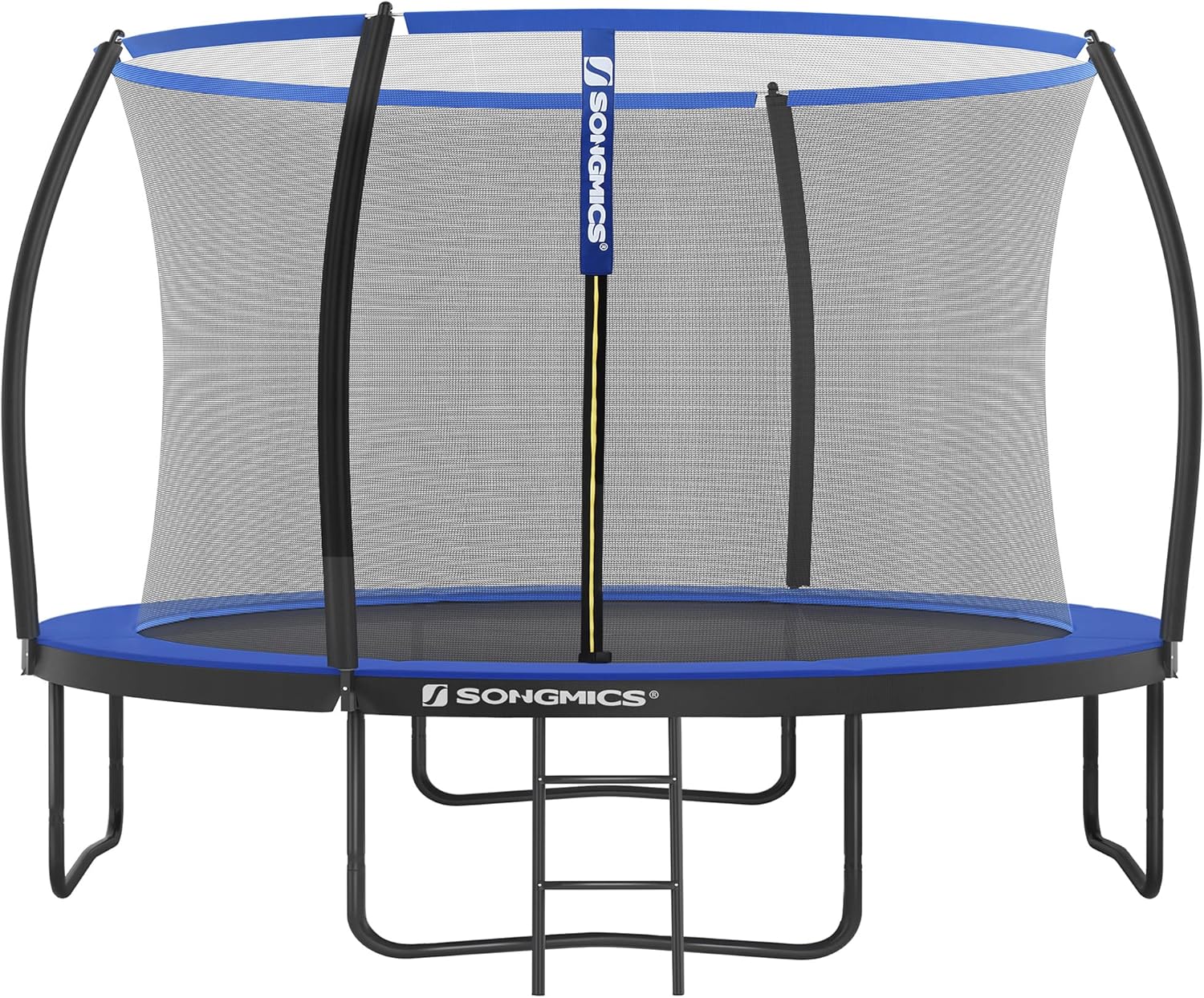SONGMICS Outdoor Trampoline Ø 366 cm, Round Garden Trampoline for Children with Safety Net, Edge Cover, Ladder and Padded Poles