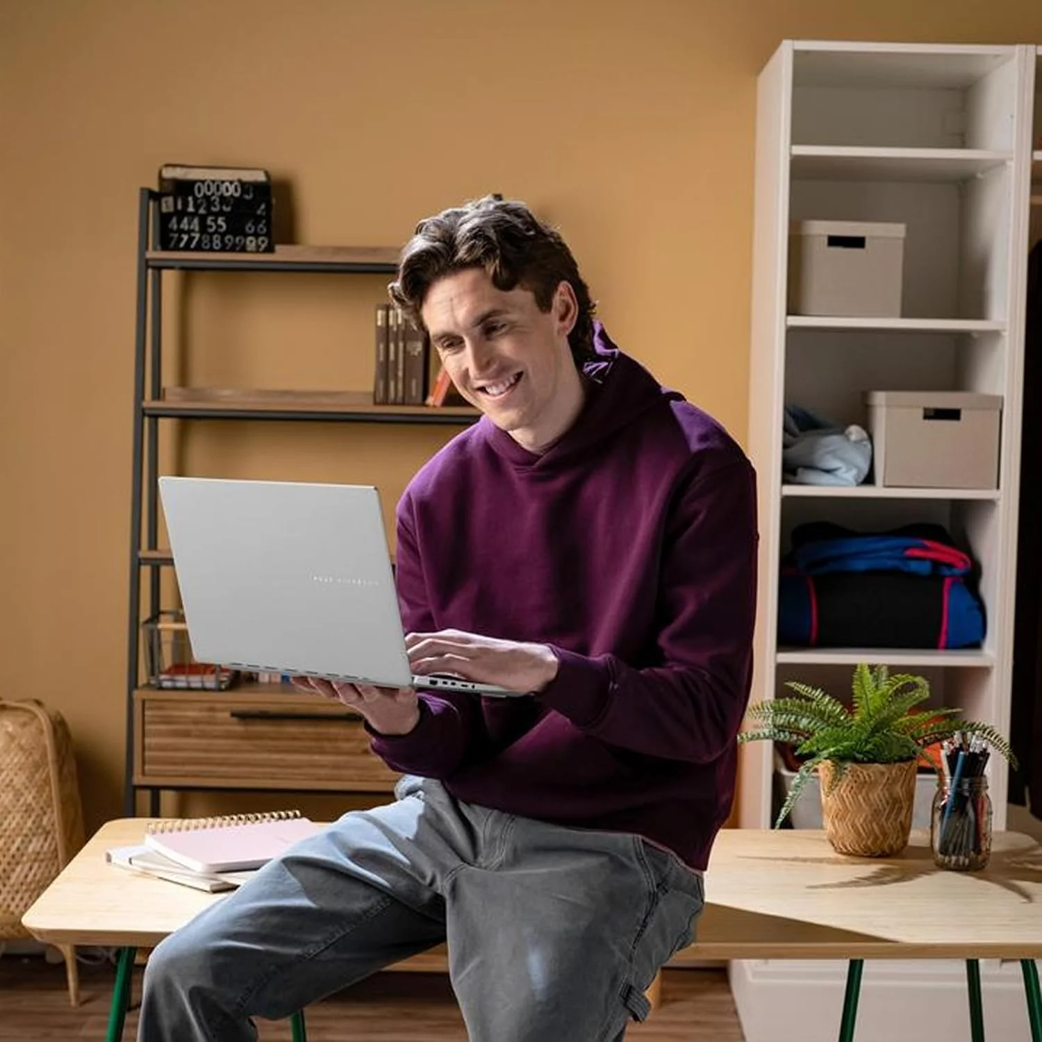 ASUS Vivobook S 14 OLED Slim Laptop, AMD Ryzen AI 9 365(10 Cores), 24GB, 1TB SSD, Customizable RGB Keyboard, Cool Silver, M5406WA-AH94