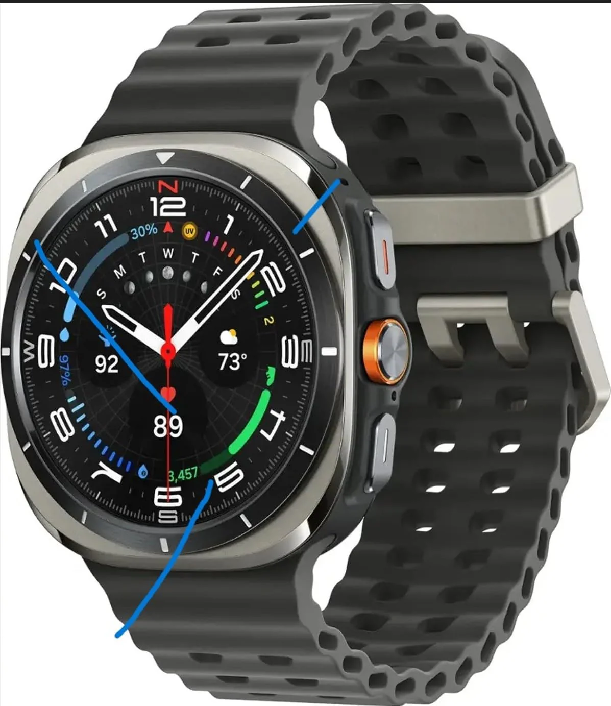 Samsung Watch 7 Ultra 2025 LTE Ai (47mm) SM-L705F Latino Version (Tmobile Mint Tello & Global), Rate Tracking, Sleep Fitness Tracker, GPS
