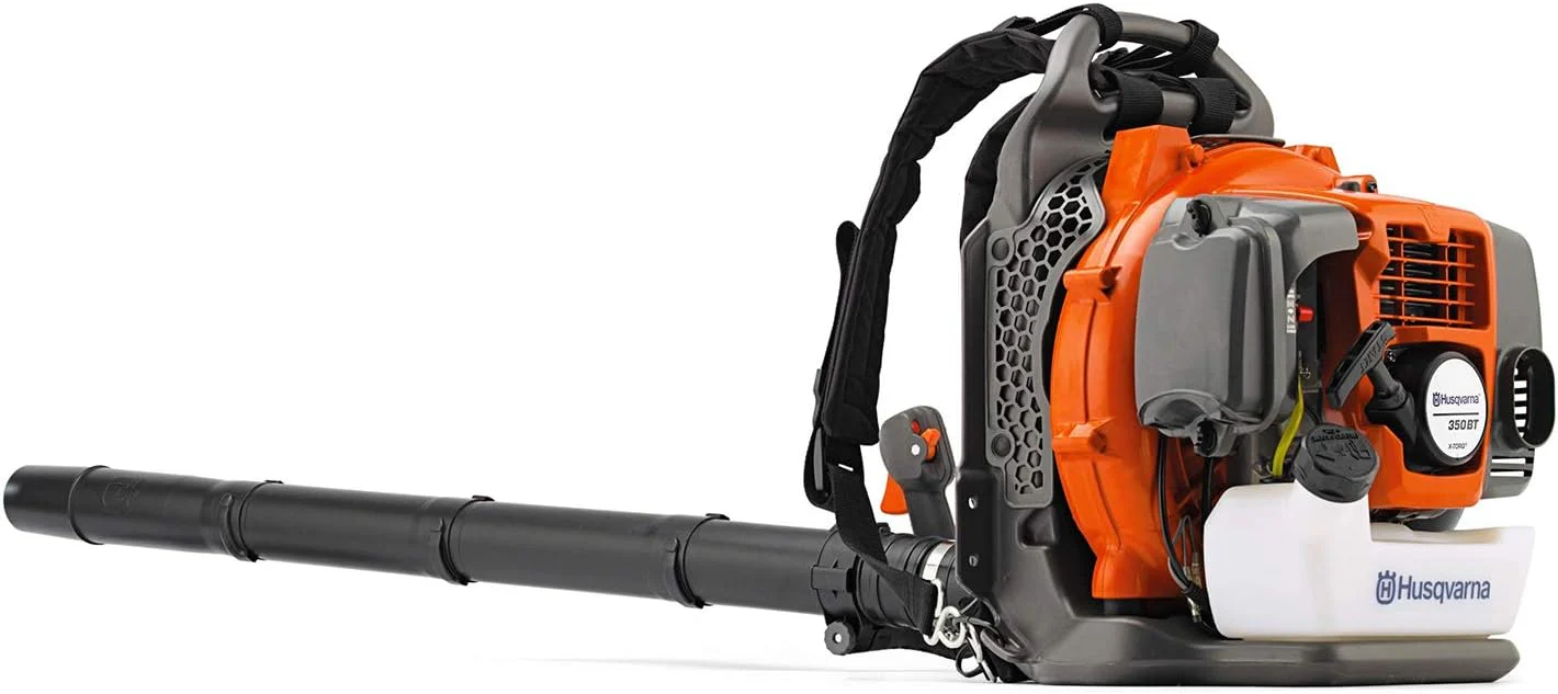 Husqvarna 350BT Gas Leaf Blower, 50.2-cc 2.1-HP 2-Cycle Backpack Leaf Blower with 692-CFM, 180-MPH, 21-N Powerful Clearing Performance and Ergonomic Harness System, Gifts for dad