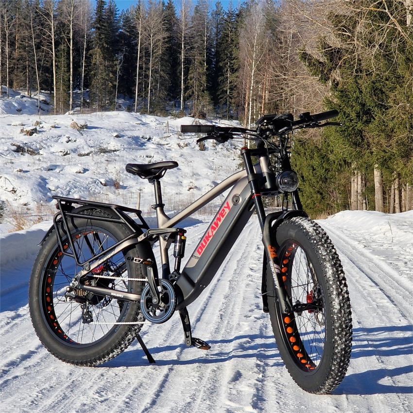 Dukawey Silvertip8 1000W 26" Fat Bike E-Mountainbike SUV E-bike 52V 20Ah Samsung Akku