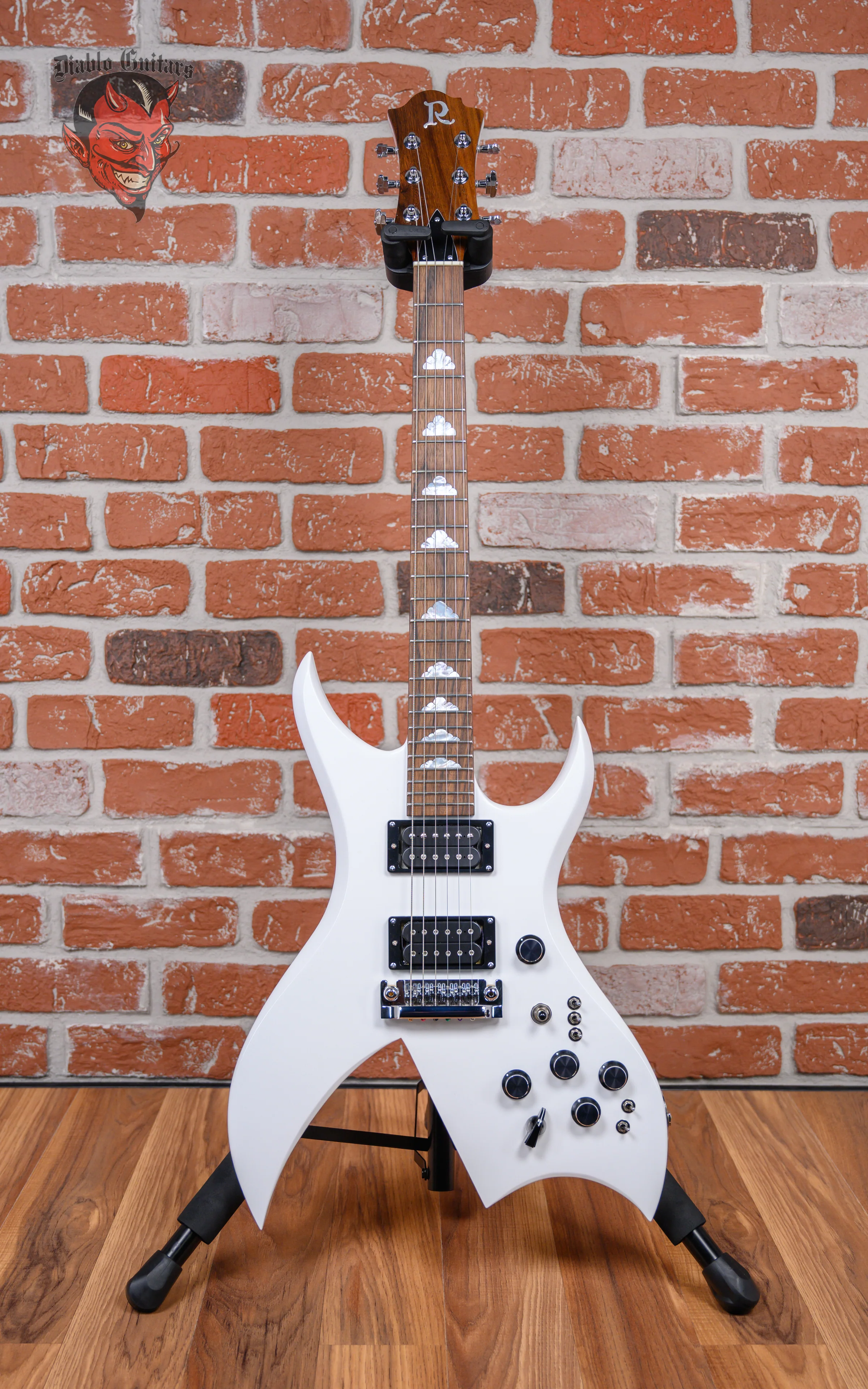 B.C. Rich USA Rich Bich Standard Glitter Rock White Built by Neal Moser in 2023 w/OHSC