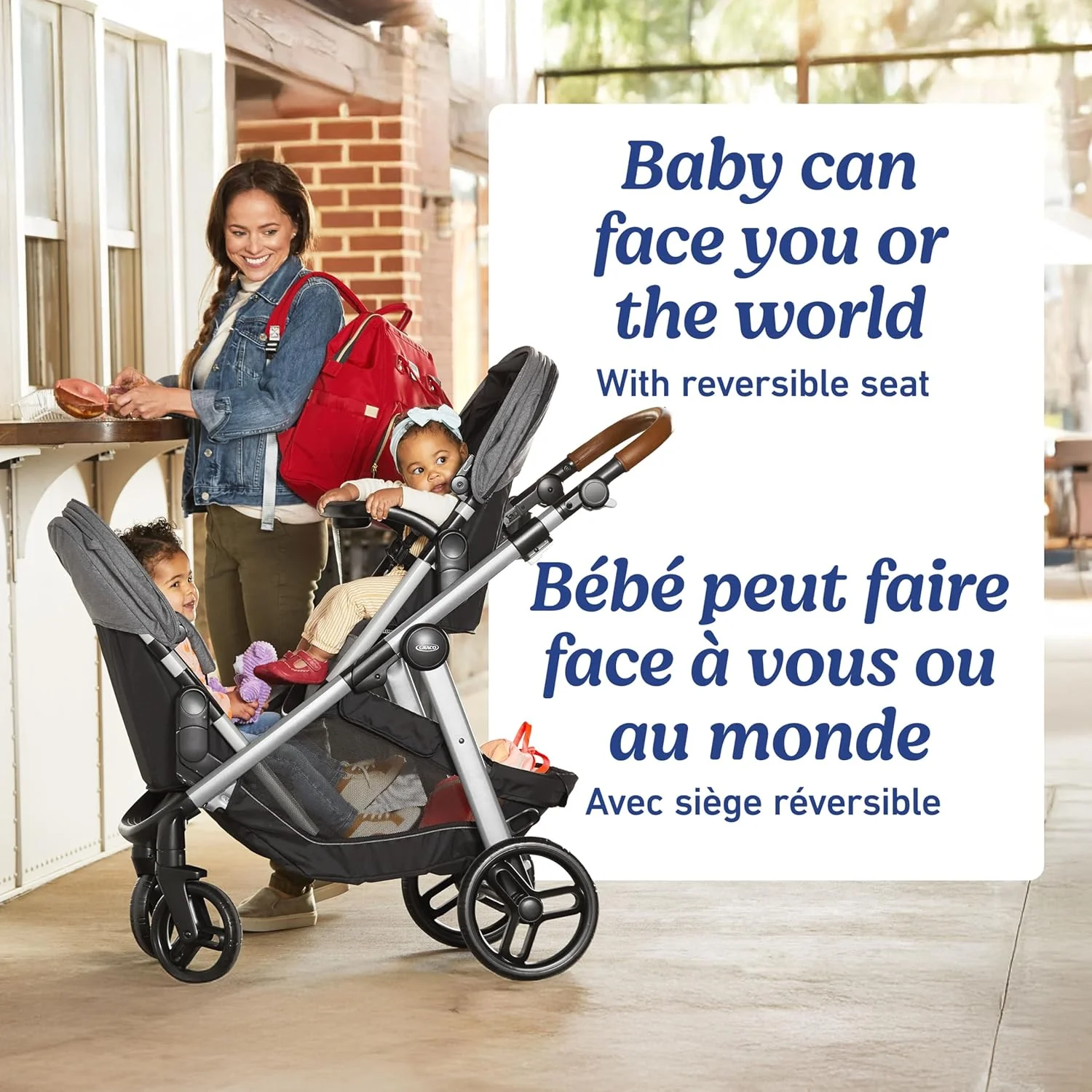 Graco Modes Nest2Grow Travel System, Baby Stroller and Car Seat Combo with SnugRide 35 Lite Elite Infant Car Seat, Rear-Facing from 1.8-16 kg (4-35 lb), Riordan