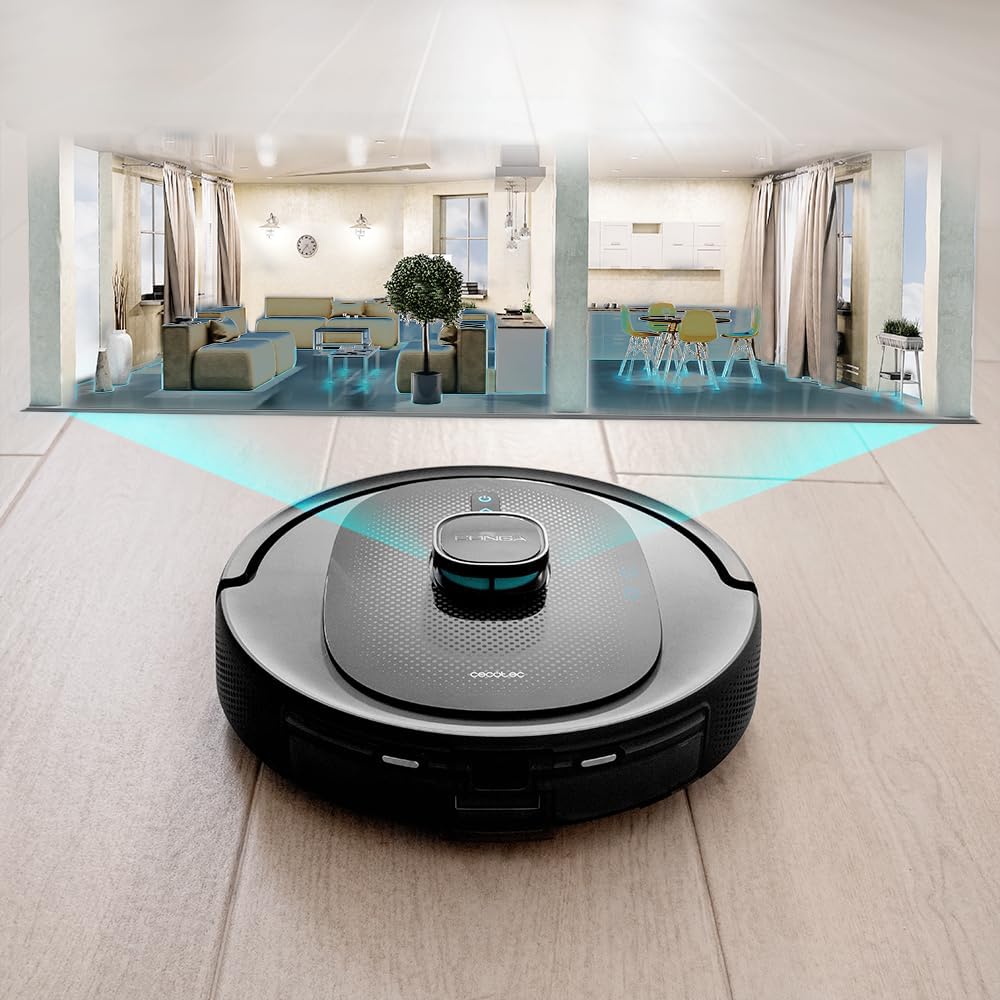 Cecotec Robot Aspirador con Navegación Láser y Base Autovaciado Conga 8290 Immortal Ultra Power Home Genesis T