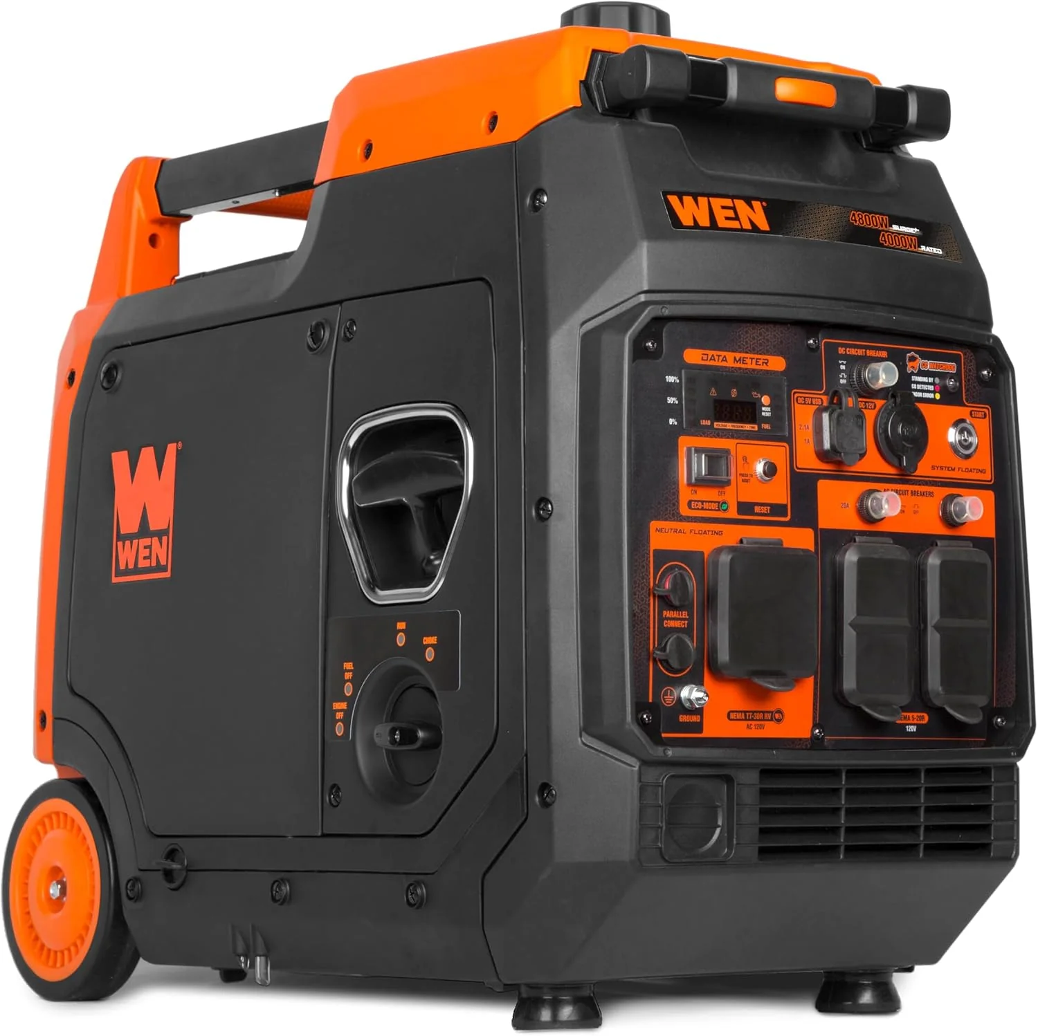 WEN Quiet and Lightweight 4800-Watt RV-Ready Portable Inverter Generator with Fuel Shut Off (56477i)