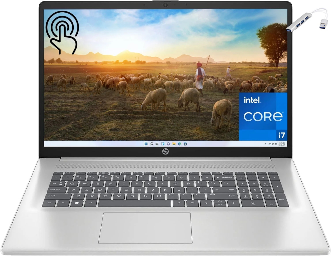 HP Laptop 17 with Intel Core i7-1355U | 17.3 Inch FHD Display | 16 GB DDR4 RAM | 1 TB SSD