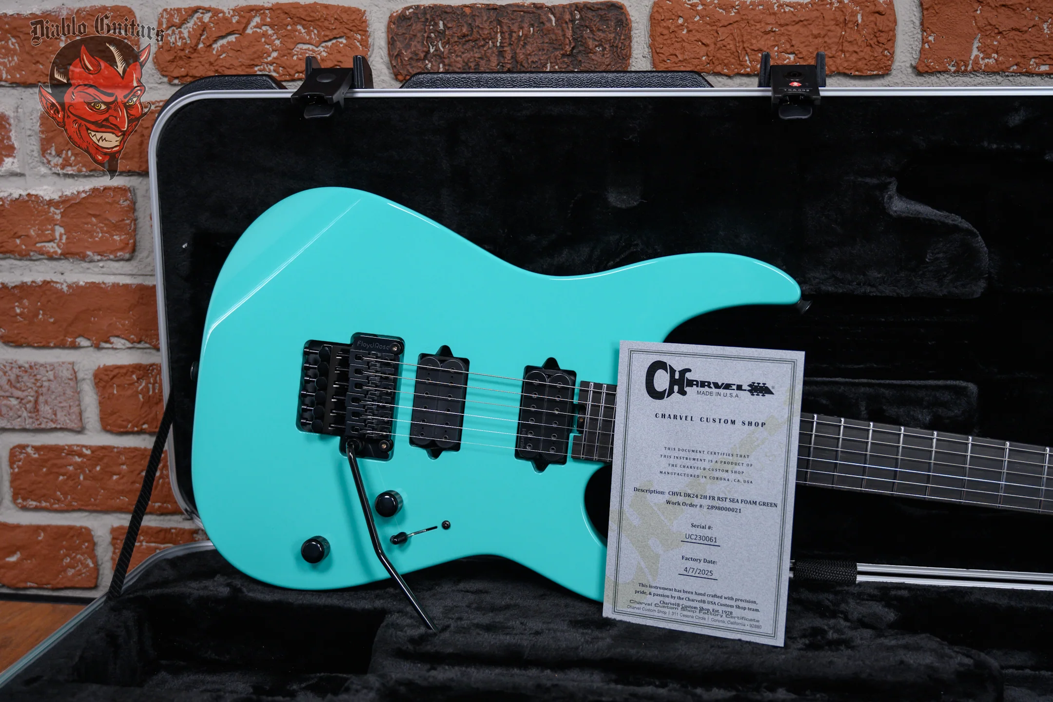 Charvel USA Custom Shop DK24 2H FR Roasted Seafoam Green 2025 w/OHSC