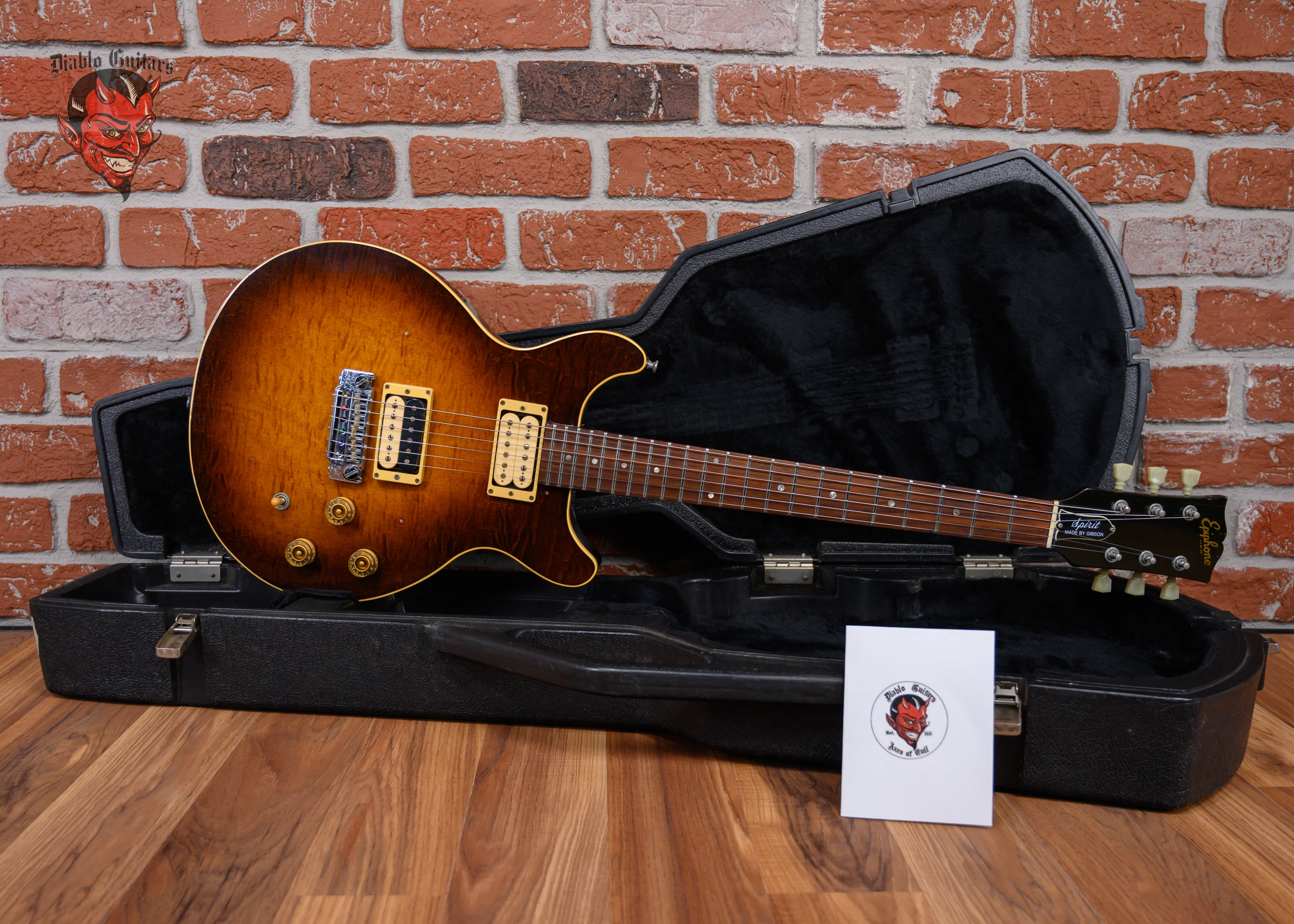 Epiphone USA Spirit Figured Maple Top Sunburst 1982 w/OHSC