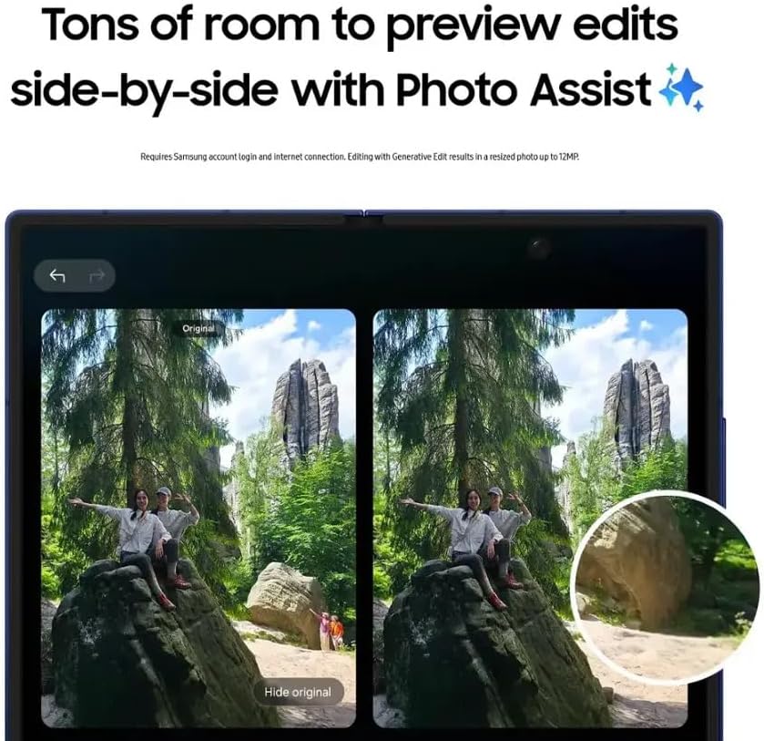 Samsung Galaxy Z Fold7 Cell Phone, 512GB AI Smartphone, Unlocked Android, AI Photo Edits, Large Screen, Long Battery Life, 2025, US 1 Yr Manufacturer Warranty, JetBlack