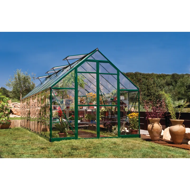Palram - Canopia Balance 8' W Hobby Greenhouse - Green