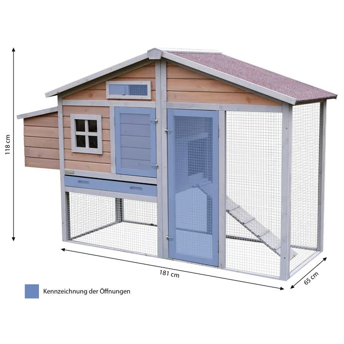 KERBL Hühnerstall Bonny, ca. B181/H118/T65 cm