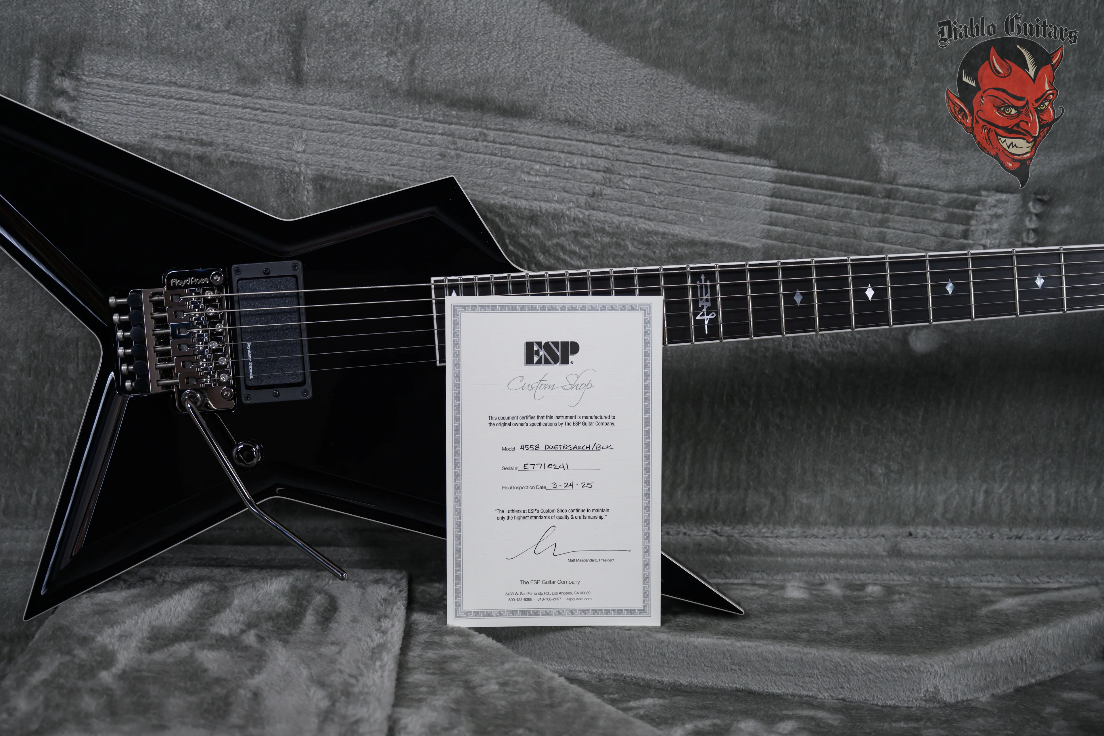 ESP Custom Shop Sammy Duet Signature Arch Top RS FR Black 2025 w/OHSC