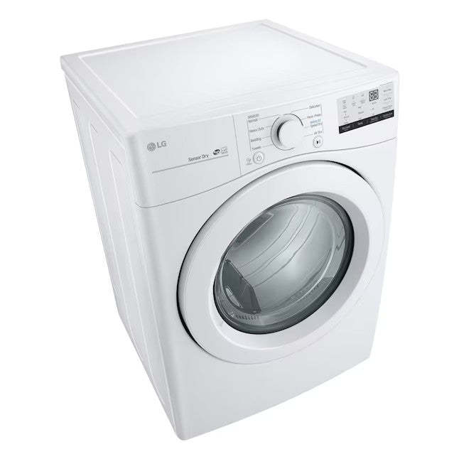 LG 7.4-cu ft Stackable Electric Dryer (White) ENERGY STAR