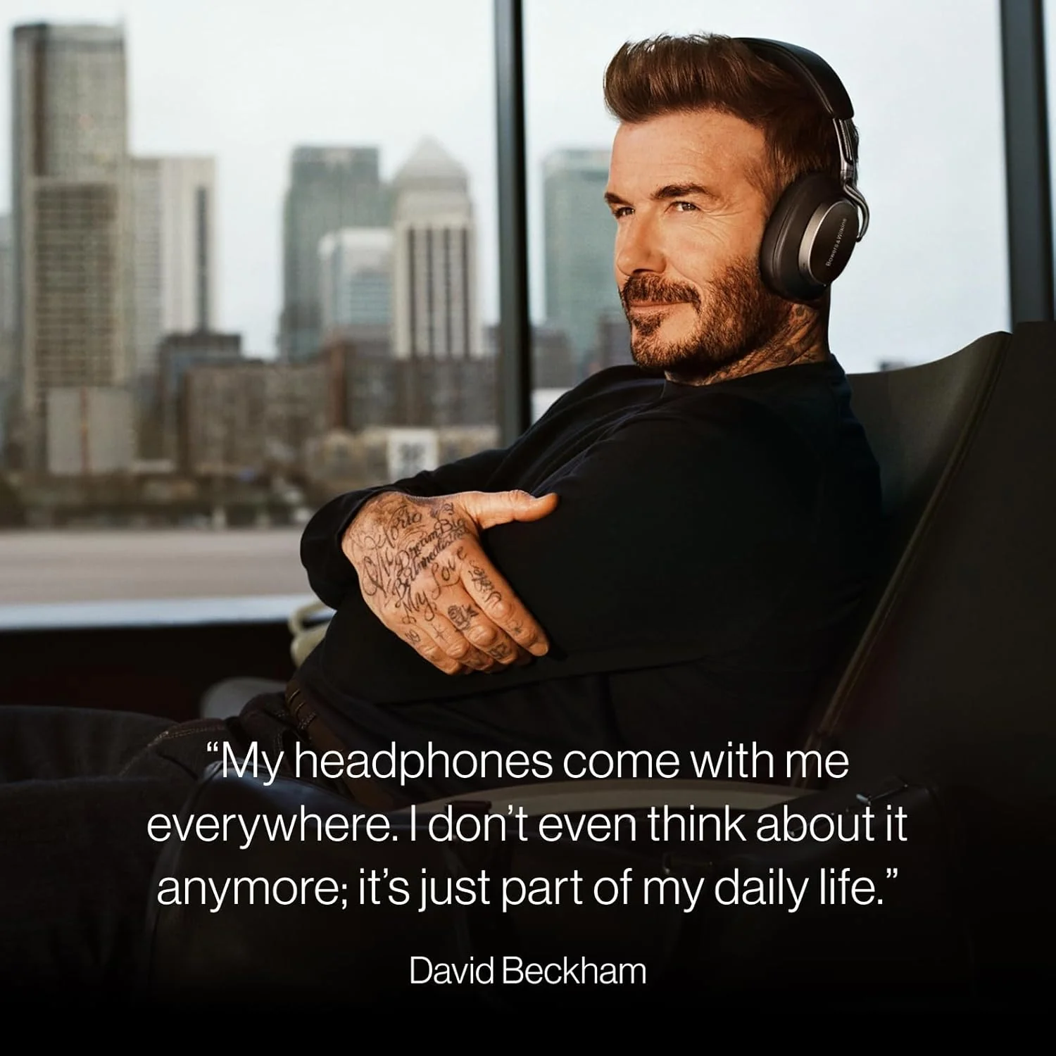 Bowers & Wilkins Px8 S2 Wireless Over-Ear Headphones, Active Noise Cancelling & Transparency Mode, High-Res Playback, 30H Playtime with Quick Charge Support, Bluetooth Headphones, Onyx Black