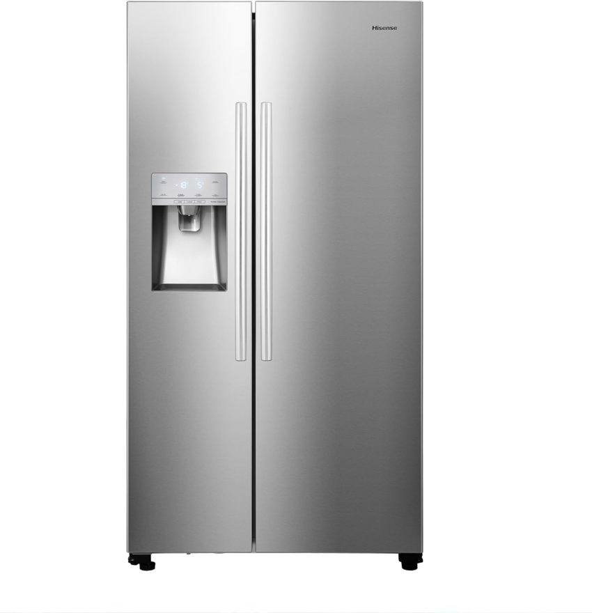 Hisense RS694N4ICE Freestanding American Side-by-Side Fridge Freezer - Total No Frost - Plumbed Water and Ice Dispenser - 562 liters - Stainless Steel - E Rated Energy Class E