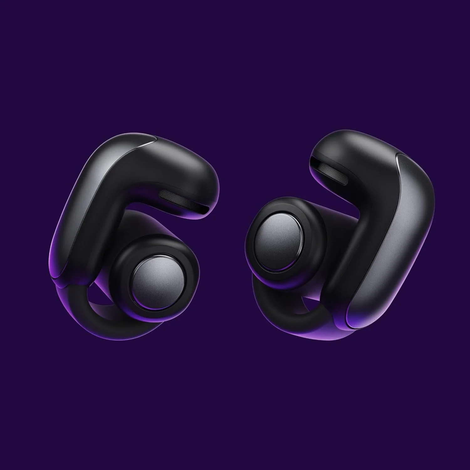 Bose Ultra Open Earbuds - Bluetooth Open Ear Earbuds with OpenAudio for Awareness, Clip-On Design for Comfort, Water Resistant, Up to 48 Hrs of Playtime, Black