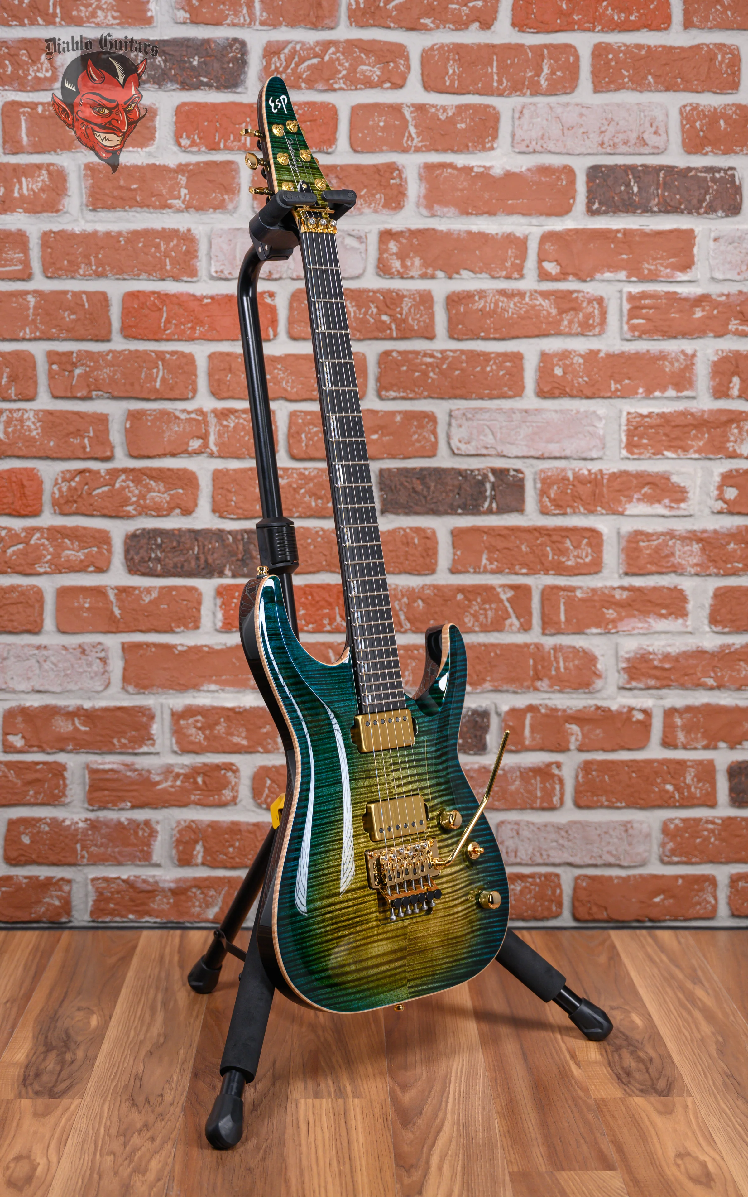 ESP Custom Shop Horizon CTM FR/FM Flamed Maple Top Turquoise Green Teardrop Sunburst 2024 w/OHSC
