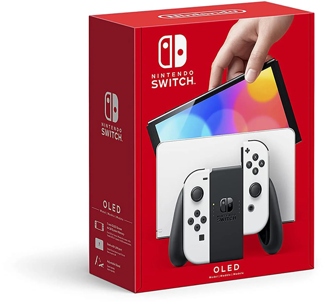 Nintendo Switch – OLED Model w/Neon Red & Neon Blue Joy-Con