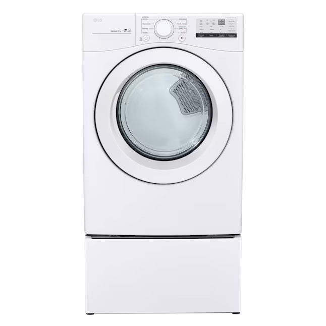 LG 7.4-cu ft Stackable Electric Dryer (White) ENERGY STAR