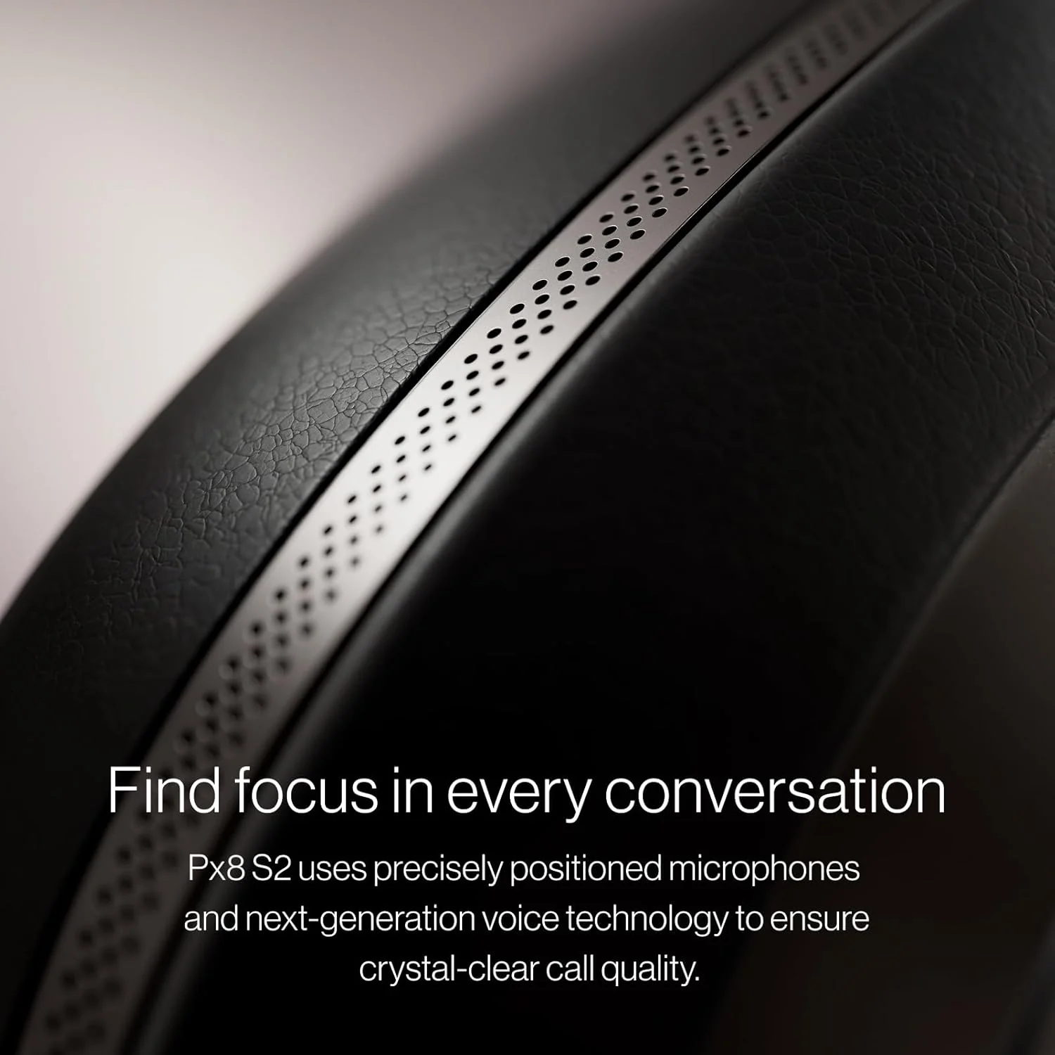 Bowers & Wilkins Px8 S2 Wireless Over-Ear Headphones, Active Noise Cancelling & Transparency Mode, High-Res Playback, 30H Playtime with Quick Charge Support, Bluetooth Headphones, Onyx Black