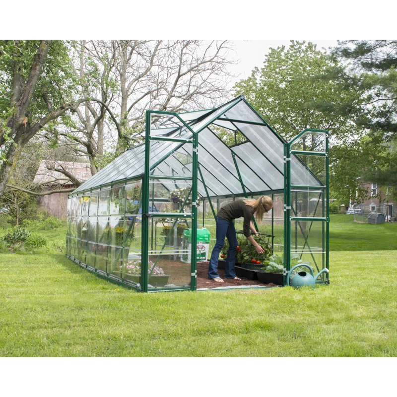 Palram - Canopia Balance 8' W Hobby Greenhouse - Green