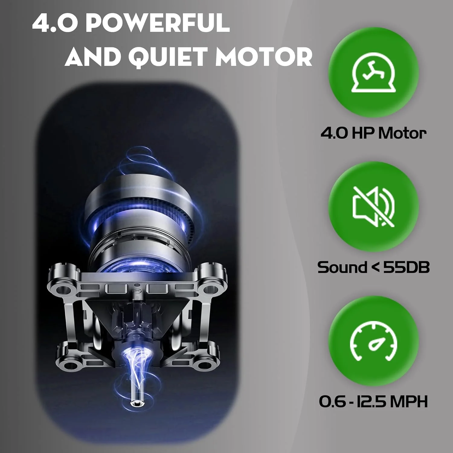 RUNOW Treadmills for Home and Gym 4.0HP Incline Treadmill with 15% Auto Incline, Folding Treadmill with 450 LBS Weight Capacity for Walking and Running