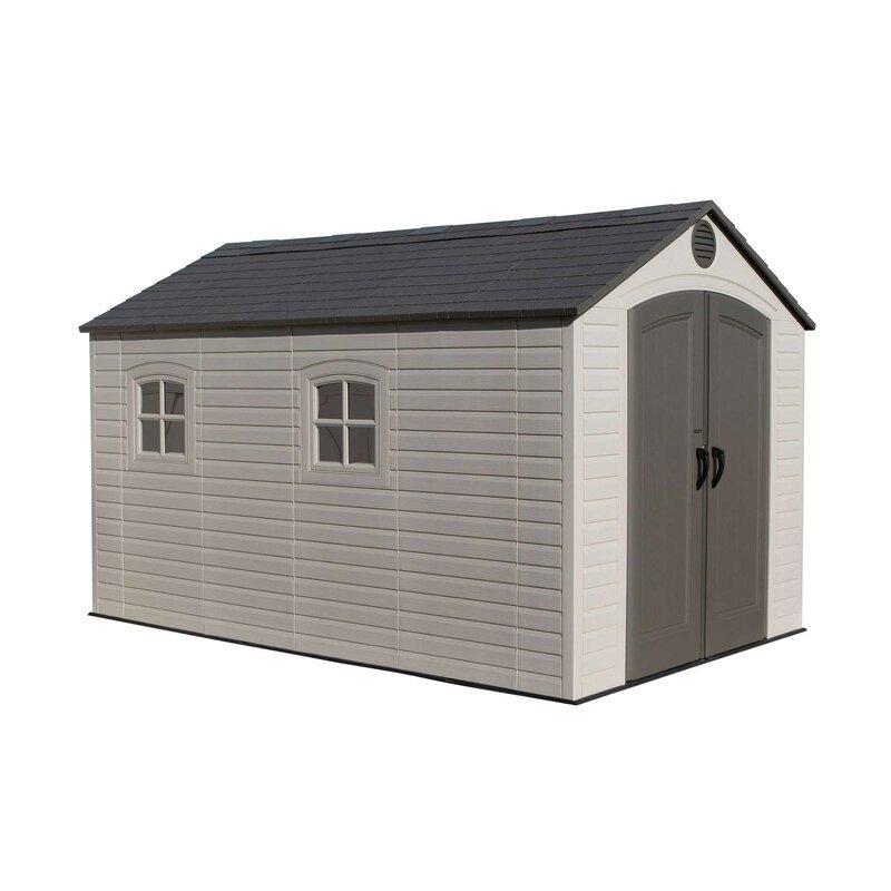 8 ft. W x 12.5 ft. D Plastic Storage Shed
