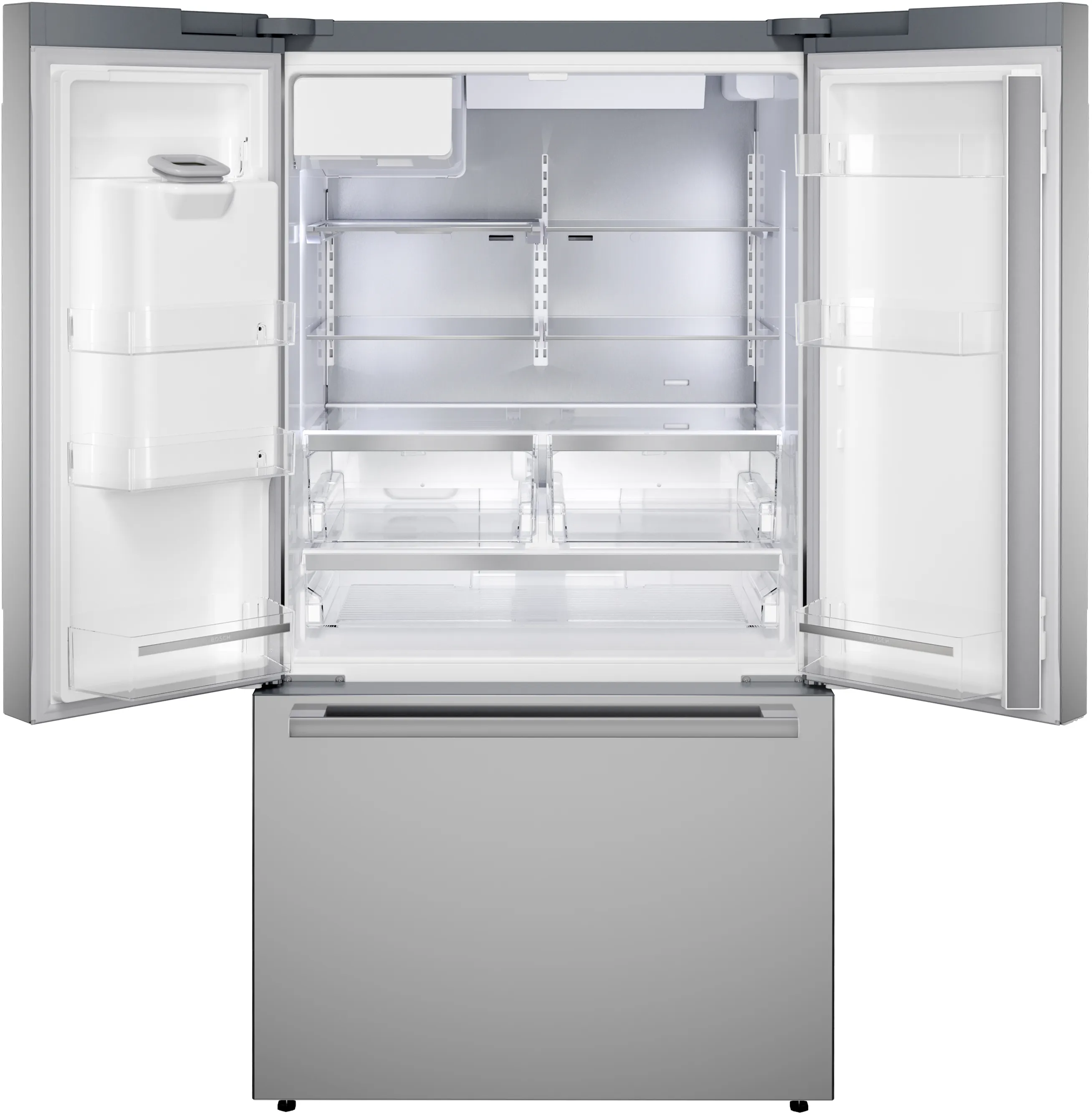 Bosch B36FD52SNS 500 Series French Door Bottom Mount Refrigerator 36'' Stainless steel (with anti-fingerprint), Total No Frost