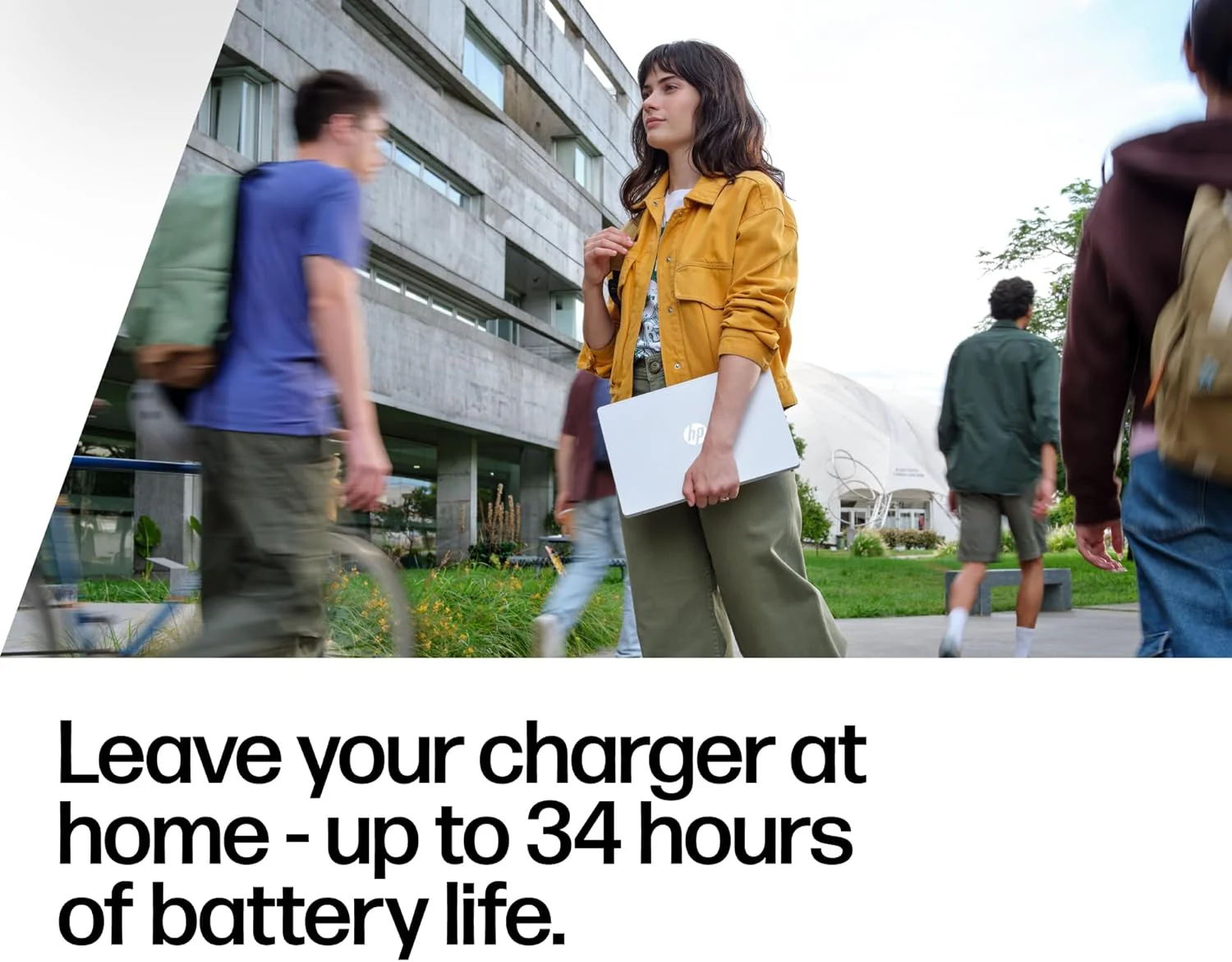 HP OmniBook 5 14 inch Next Gen AI PC, OLED Display, Snapdragon X Plus X1P-42-100, 16 GB RAM, 1 TB SSD, Qualcomm Adreno GPU, Windows 11 Home, Copilot+ PC, Glacier Silver, 14-he0099nr