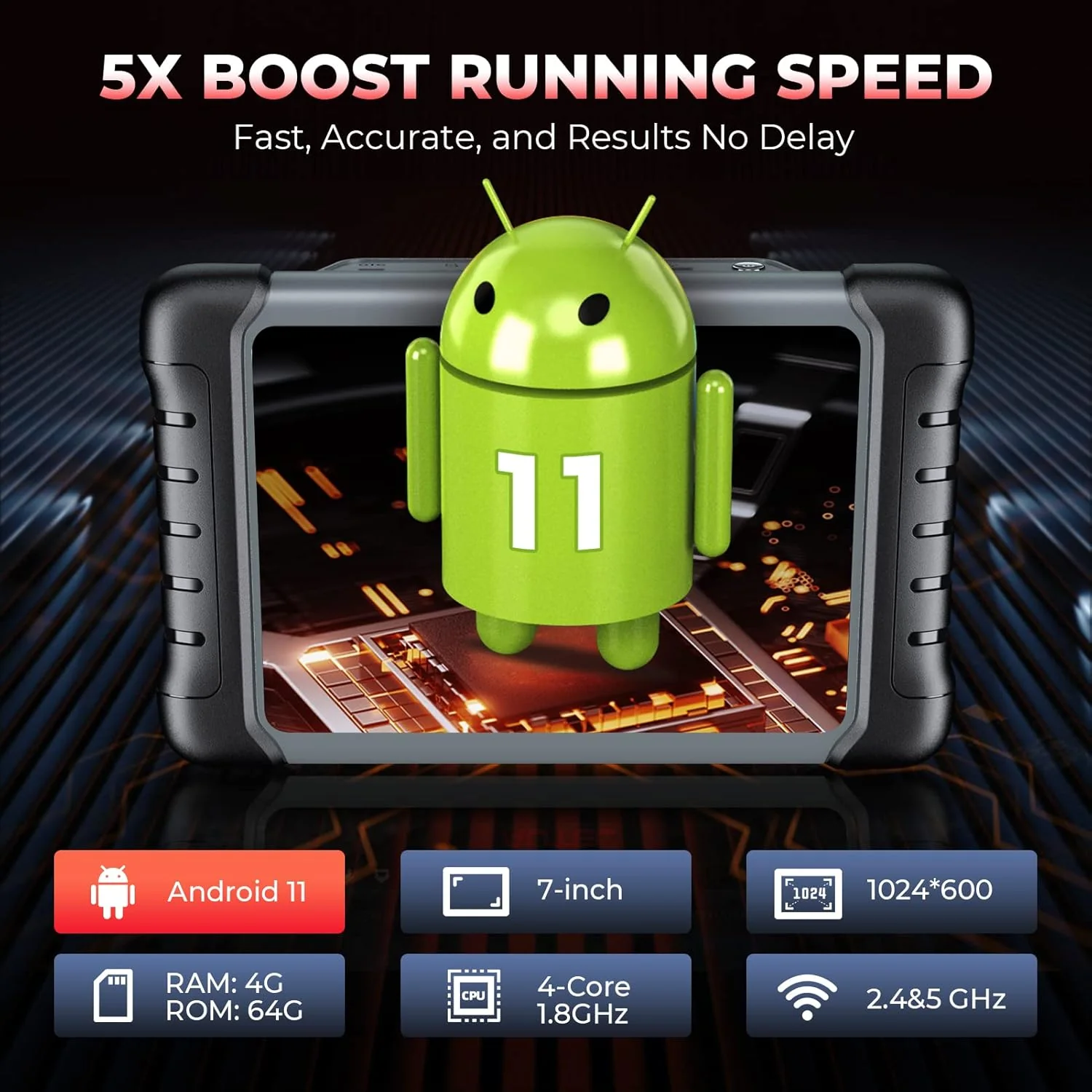 Autel MaxiCOM MK808S Scanner, 2025 Bidirectional Scan Tool Same as MK808BT Pro MX808S, 28+ Resets,Active Test,AutoAuth, All System Diagnostic, Injector Coding, Android 11, Update Of MK808 MX808 MK808Z