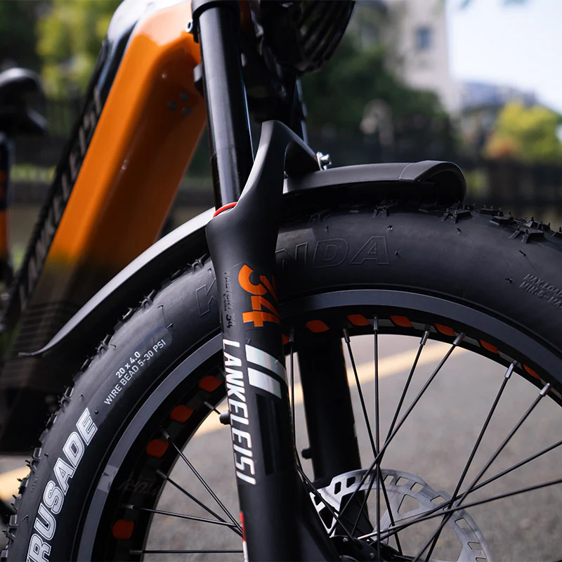 Lankeleisi RX800 Plus 1000W 20" Fatbike Full Suspension Electric Bike 48V 20Ah Samsung Battery SUV E-Bike