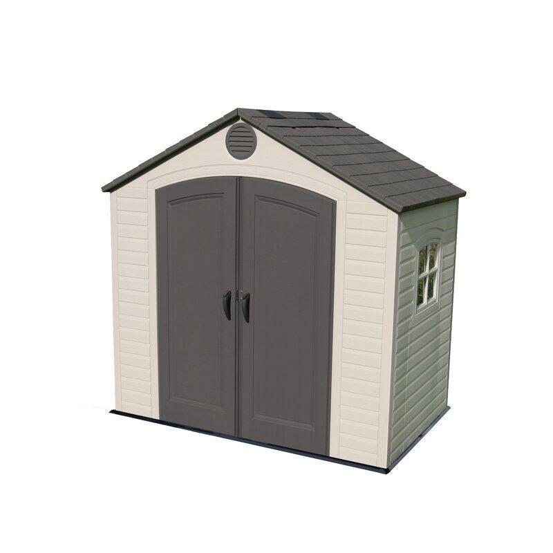 8 ft. W x 5 ft. D Plastic Storage Shed