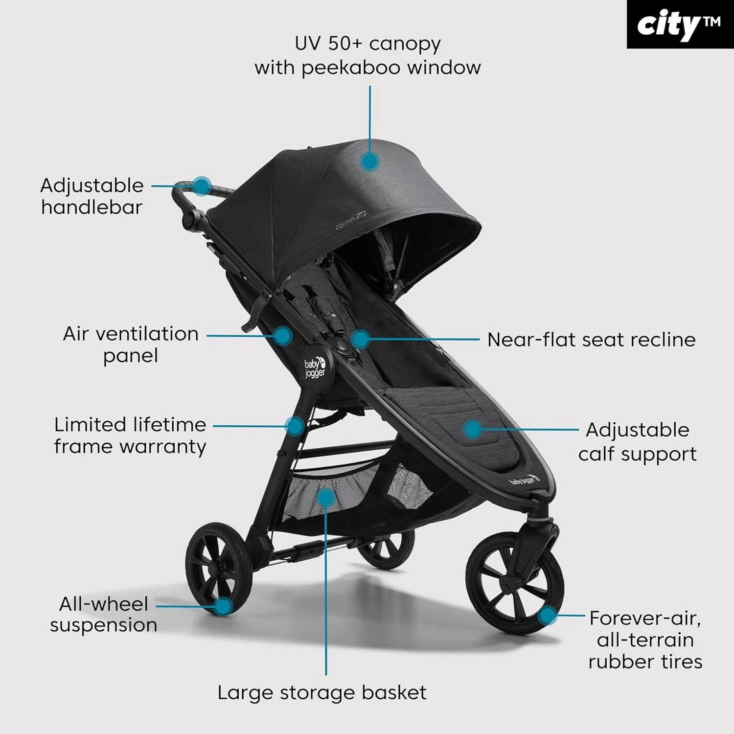 BABY JOGGER city mini GT2 Stroller - Opulent Black