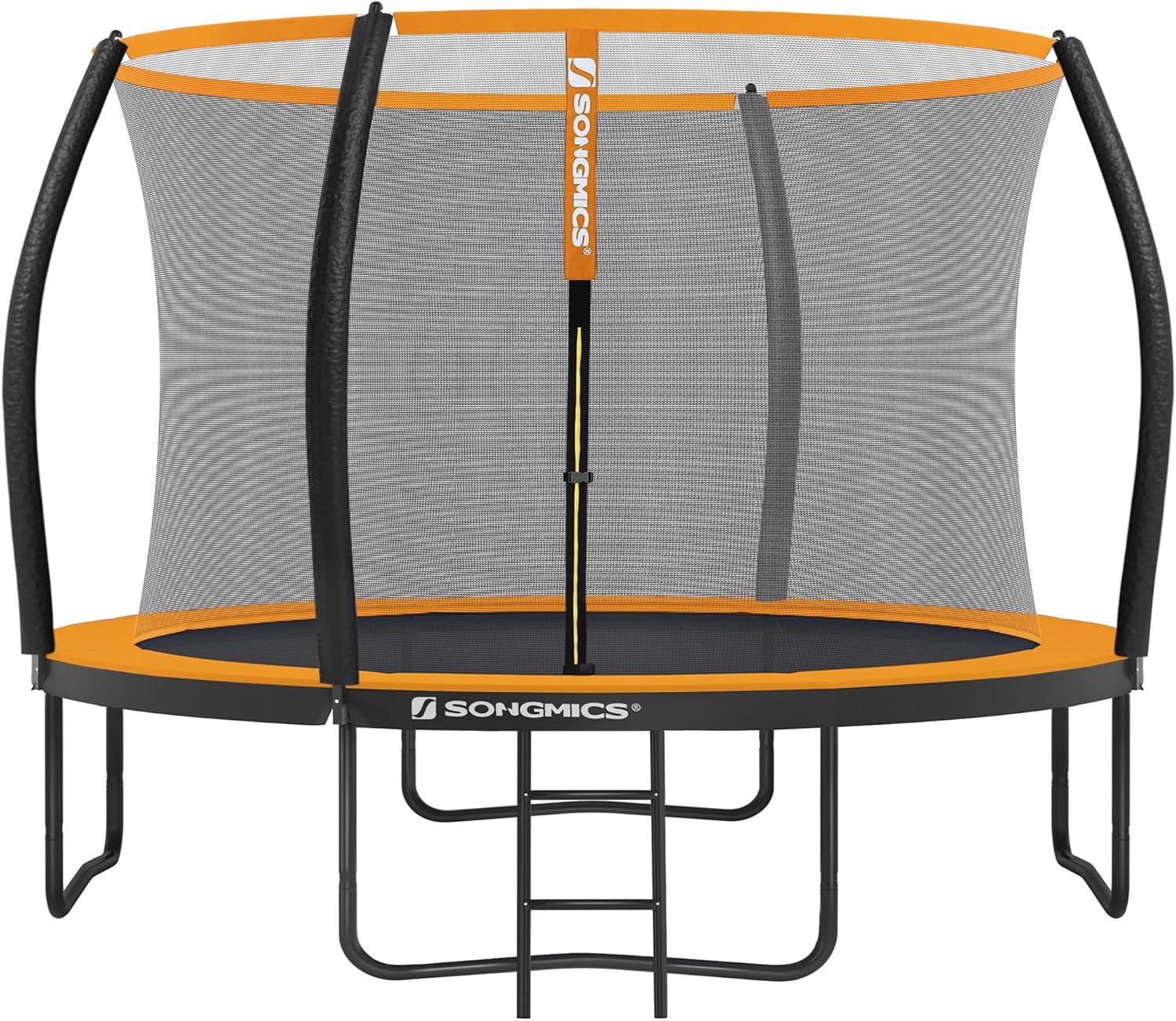 SONGMICS Outdoor Trampoline Ø 427 cm, Round Garden Trampoline for Children with Safety Net, Edge Cover, Ladder and Padded Poles