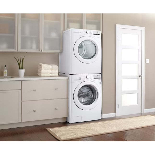 LG 7.4-cu ft Stackable Electric Dryer (White) ENERGY STAR