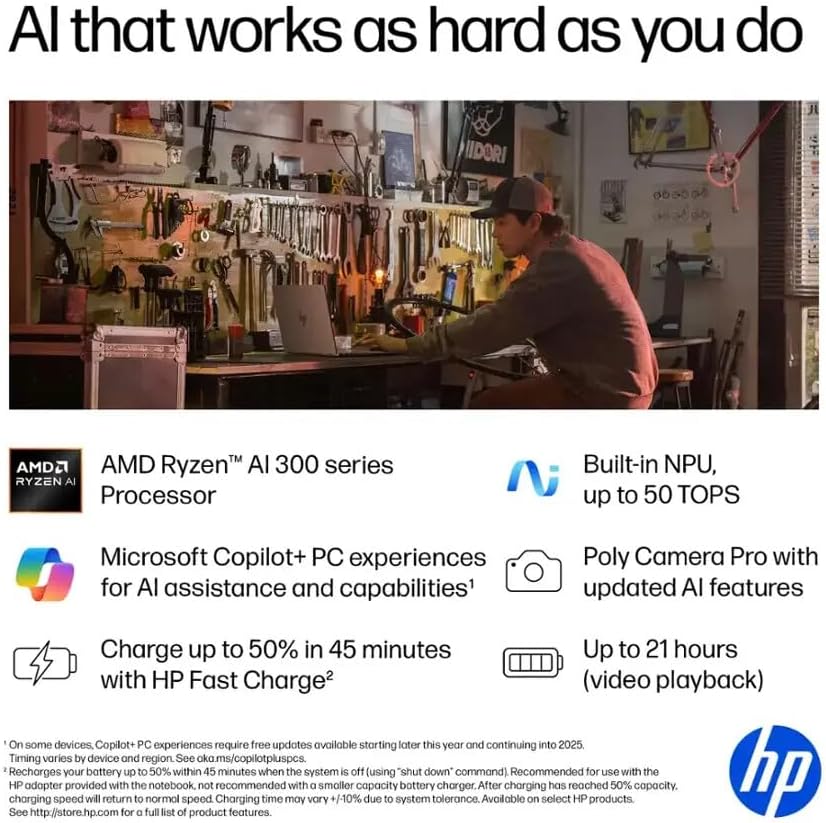 HP OmniBook X Flip 2in1 Copilot+ Laptop, 16