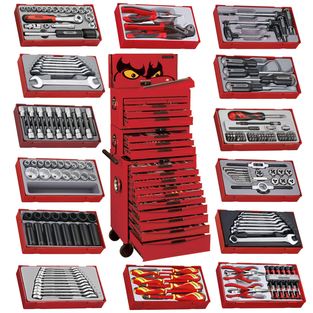 🔥Big Sale🎄- Teng Tools 1001 Piece Mega Master Hybrid Hand Tool Set-TCMM1001N