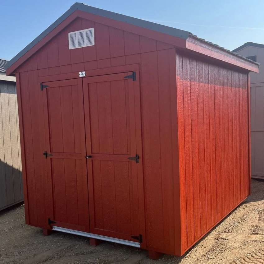 08X10 Utility Ranch Wood Panel Shed