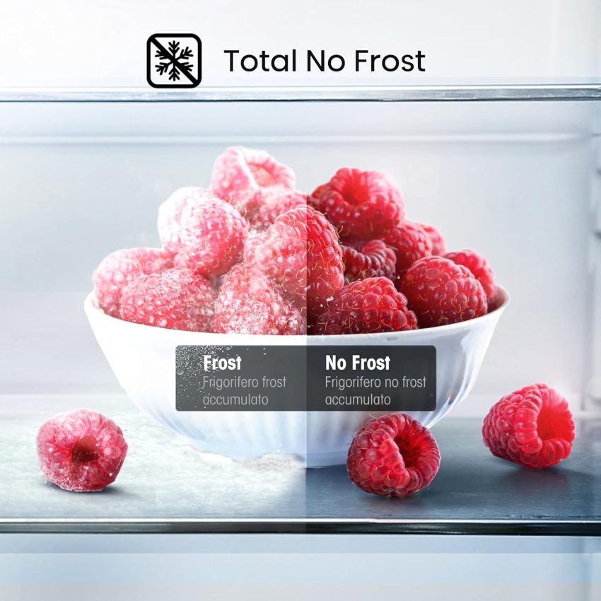 Hisense RS694N4ICE Freestanding American Side-by-Side Fridge Freezer - Total No Frost - Plumbed Water and Ice Dispenser - 562 liters - Stainless Steel - E Rated Energy Class E