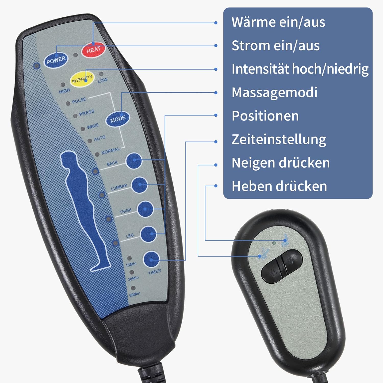 TV armchair with elevator relaxation armchair, electric massage chair with lounge chair function, lift assist, massage heating, 2 side bag drink rack, lounge chair TV armchair