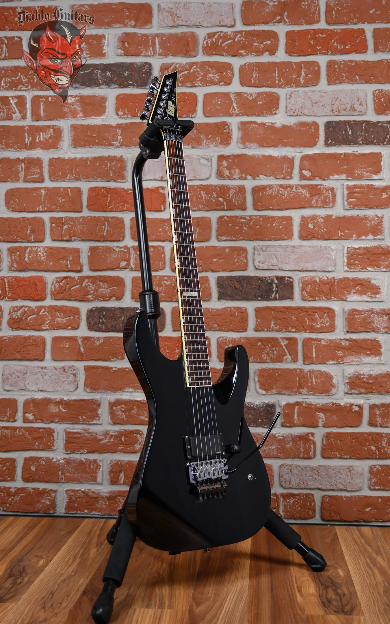 ESP M-1 Custom Pre Lawsuit Headstock Black 1987 w/OHSC